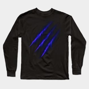 Triple Scratches purple neon Long Sleeve T-Shirt